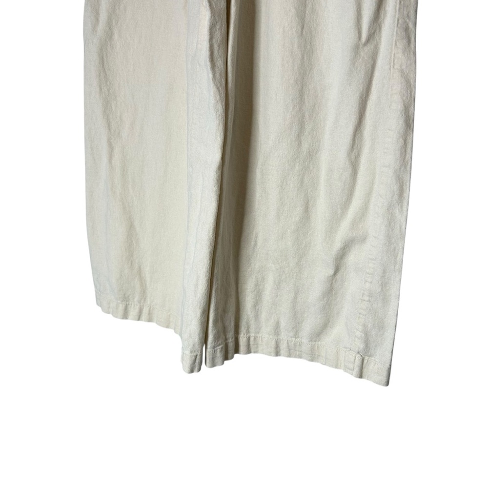 Roxy Linen Blend Pull On Pants Cream Wide Leg Beach Coastal Women’s Small - Picture 4 of 15